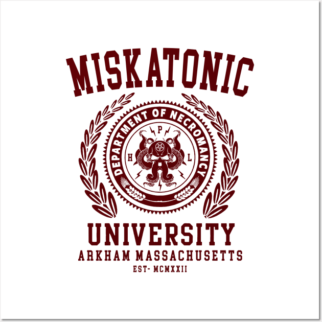 CTHULU AND LOVECRAFT - MISKATONIC UNIVERSITY Wall Art by Tshirt Samurai